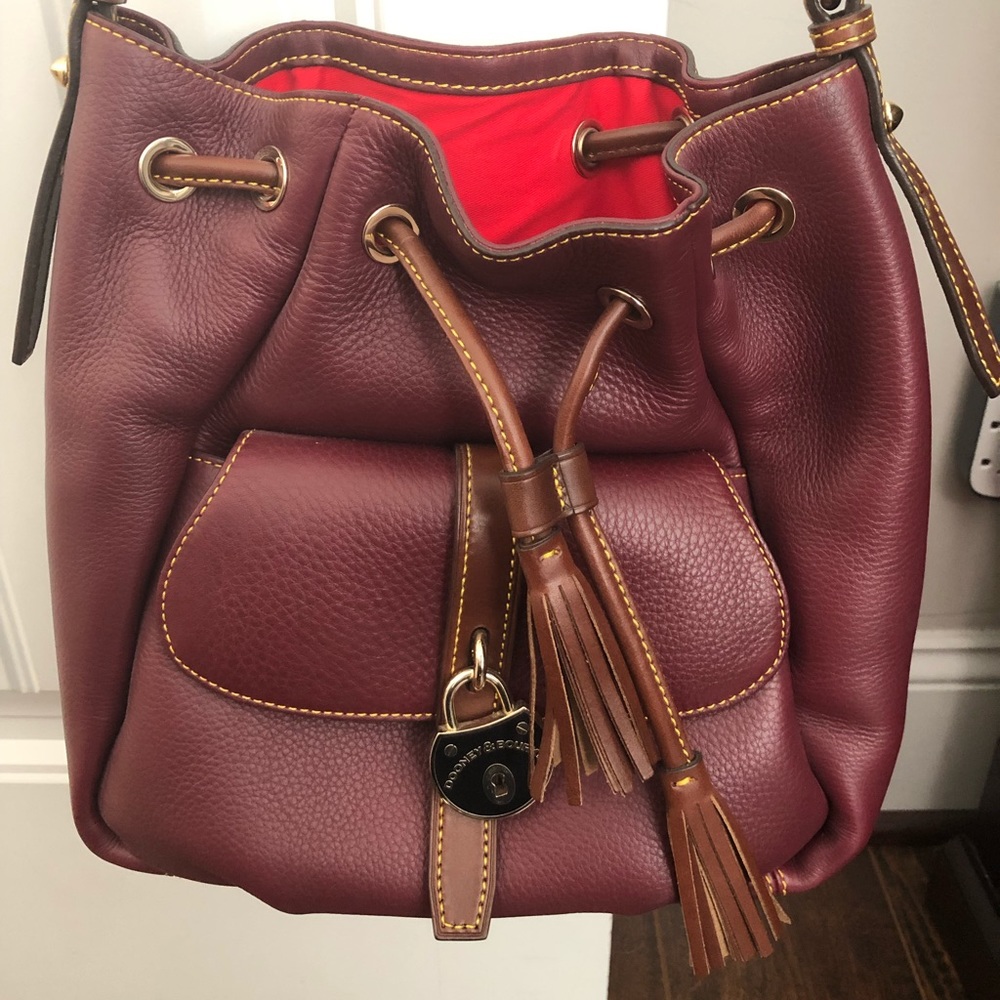 Dooney & Bourke Drawstring Leather Shoulder Bag